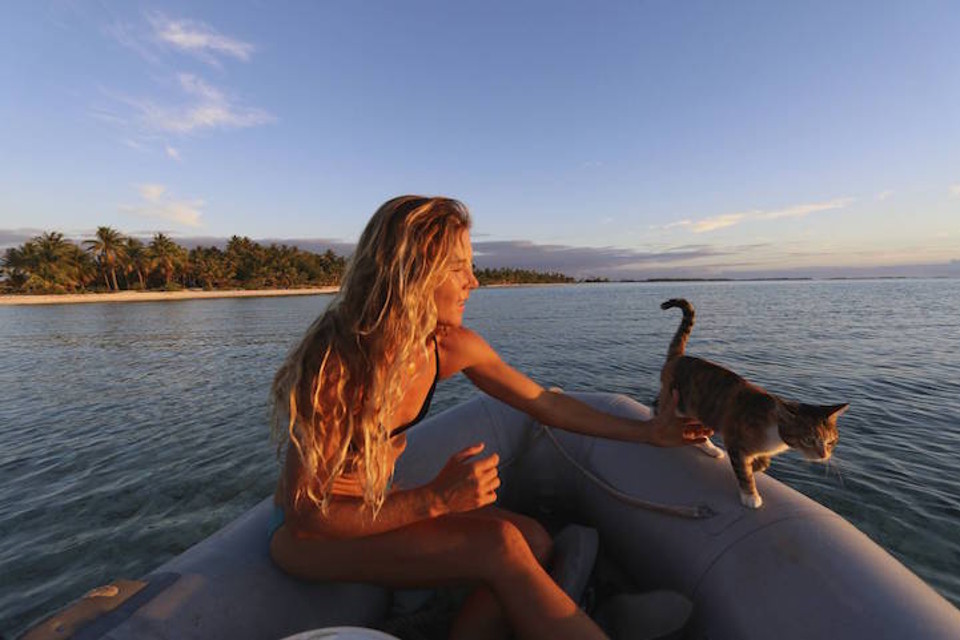 A Woman And Her Cat Are Sailing Around The World!