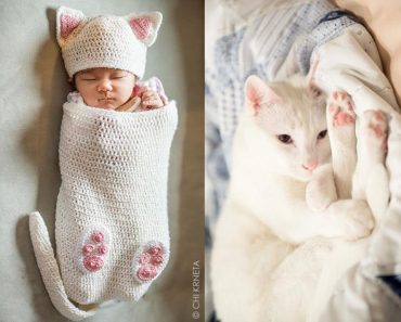 Crochet Cocoons Turn Babies Into Cat Babies!